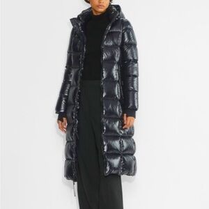 SuperPuff Long Puffer Coat In Hi Gloss